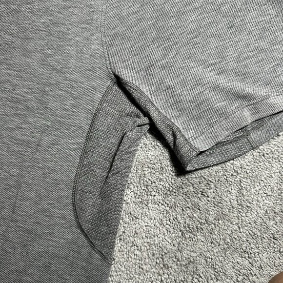 Lululemon Heather Gray Performance Short Sleeve Shirt Mens Small Stretch - Picture 4 of 10